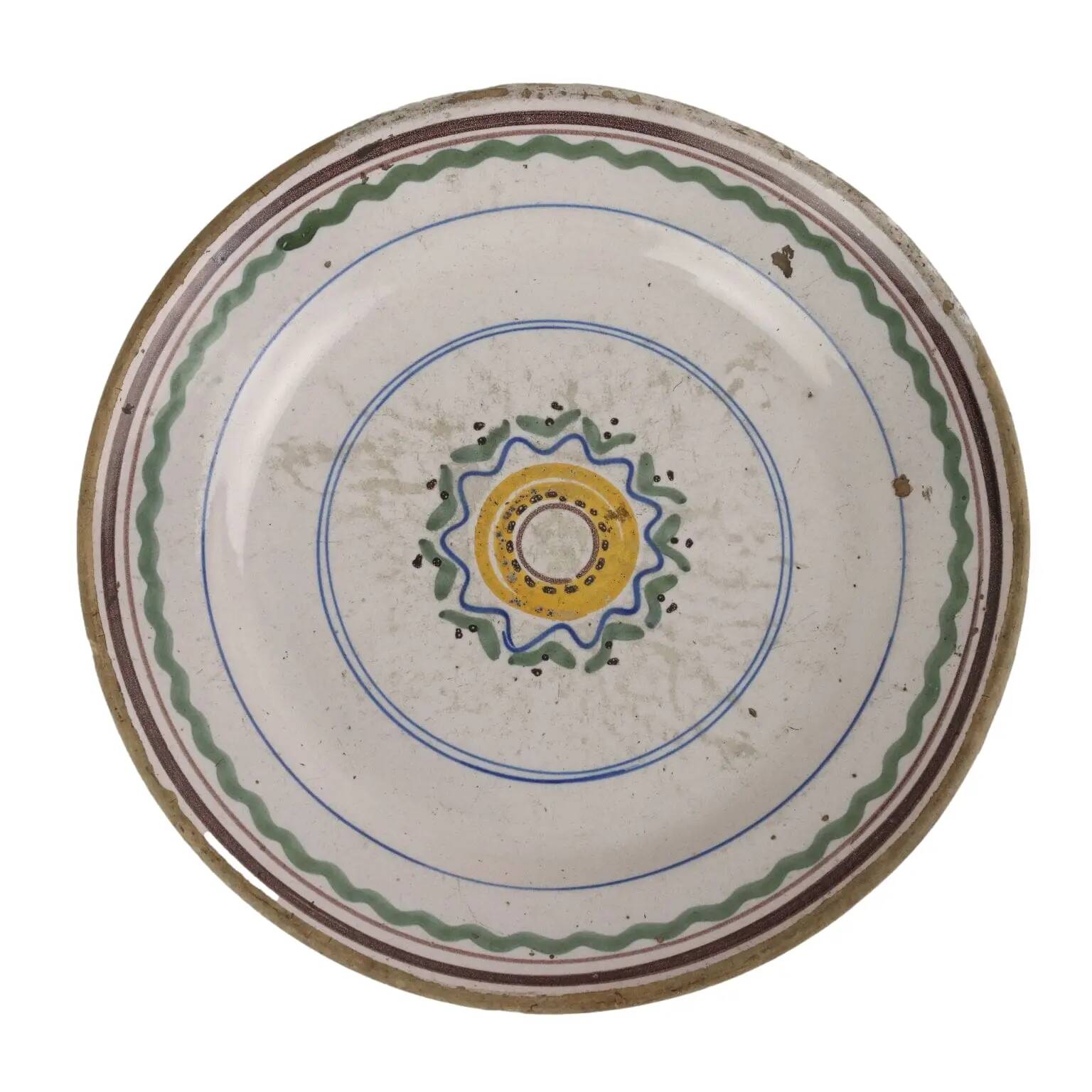 Antique majolica plate, Italy, 18th century