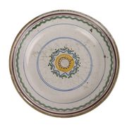 Assiette ancienne en majolique décorée, Italie, XVIIIe siècle