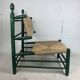 Fauteuil bas en paille de jonc français dans le style de Charles Dudouyt, années 1950