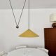 Adjustable Nickel Plated Pendant Lamp with Counterweight by Florian Schulz
