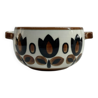 Cache-pot vintage Boch “Kimono” en faïence – Belgique, années 50