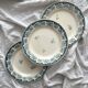 3 assiettes plates en terre de fer "Milan" Creil et Montereau