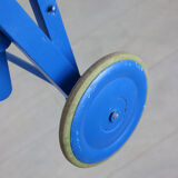 Mid-century Blue Wooden Foldable Stroller, 60s