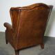 Fauteuil club vintage en cuir de couleur cognac Pays-Bas