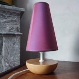 Wooden bedside lamp