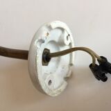 Porcelain and brass sconce