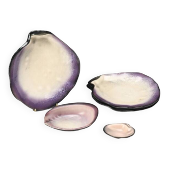 Pol CHAMBOST - Assortment of tableware called “Shell” Signed and numbered