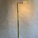 Vintage ikea brass swing arm floor lamp with pastel green fabric shade