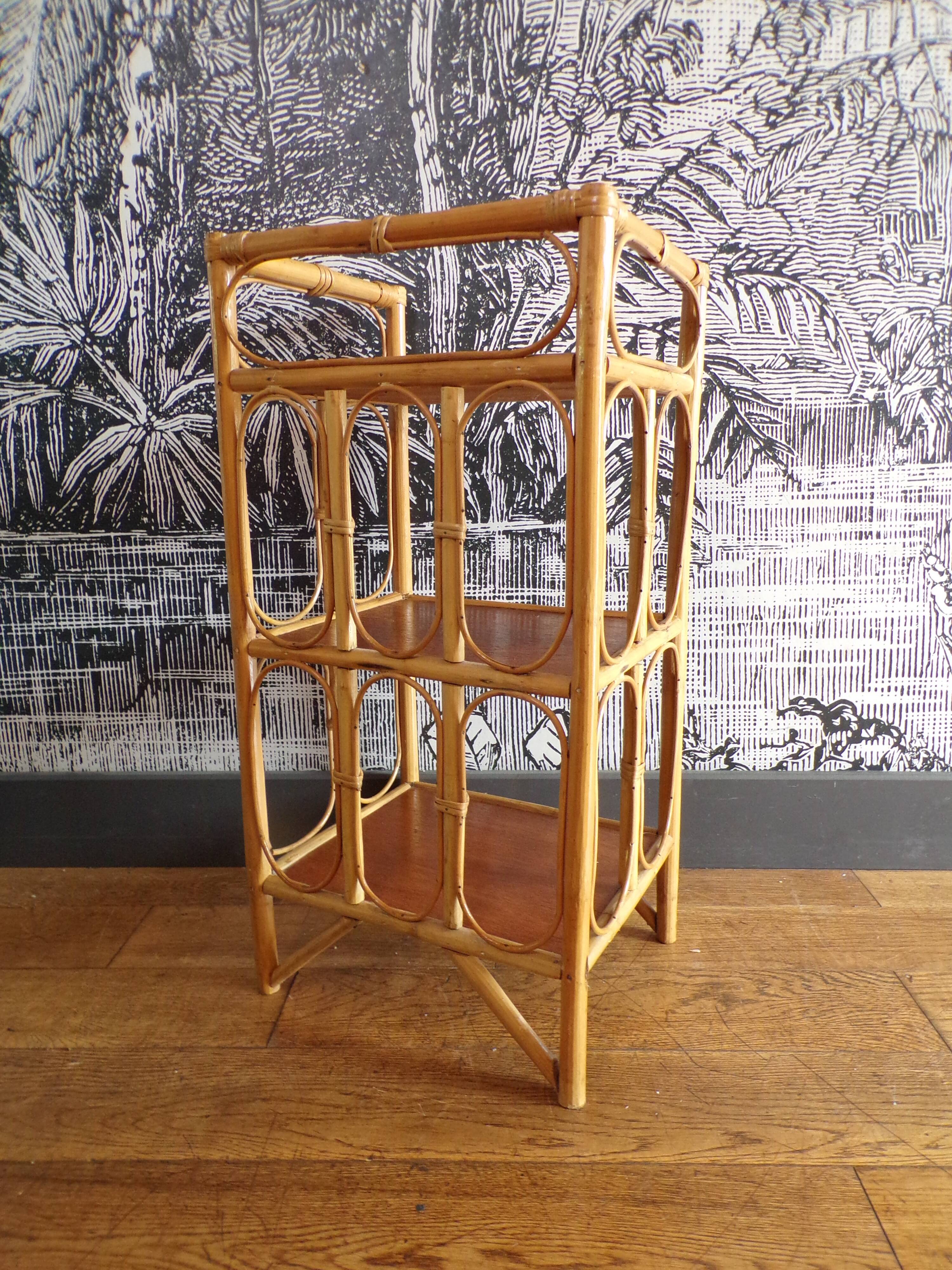 Rattan shelf 3 shelves