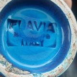 Ceramic vase Bitossi Aldo Londi blue Rimini series 1970s