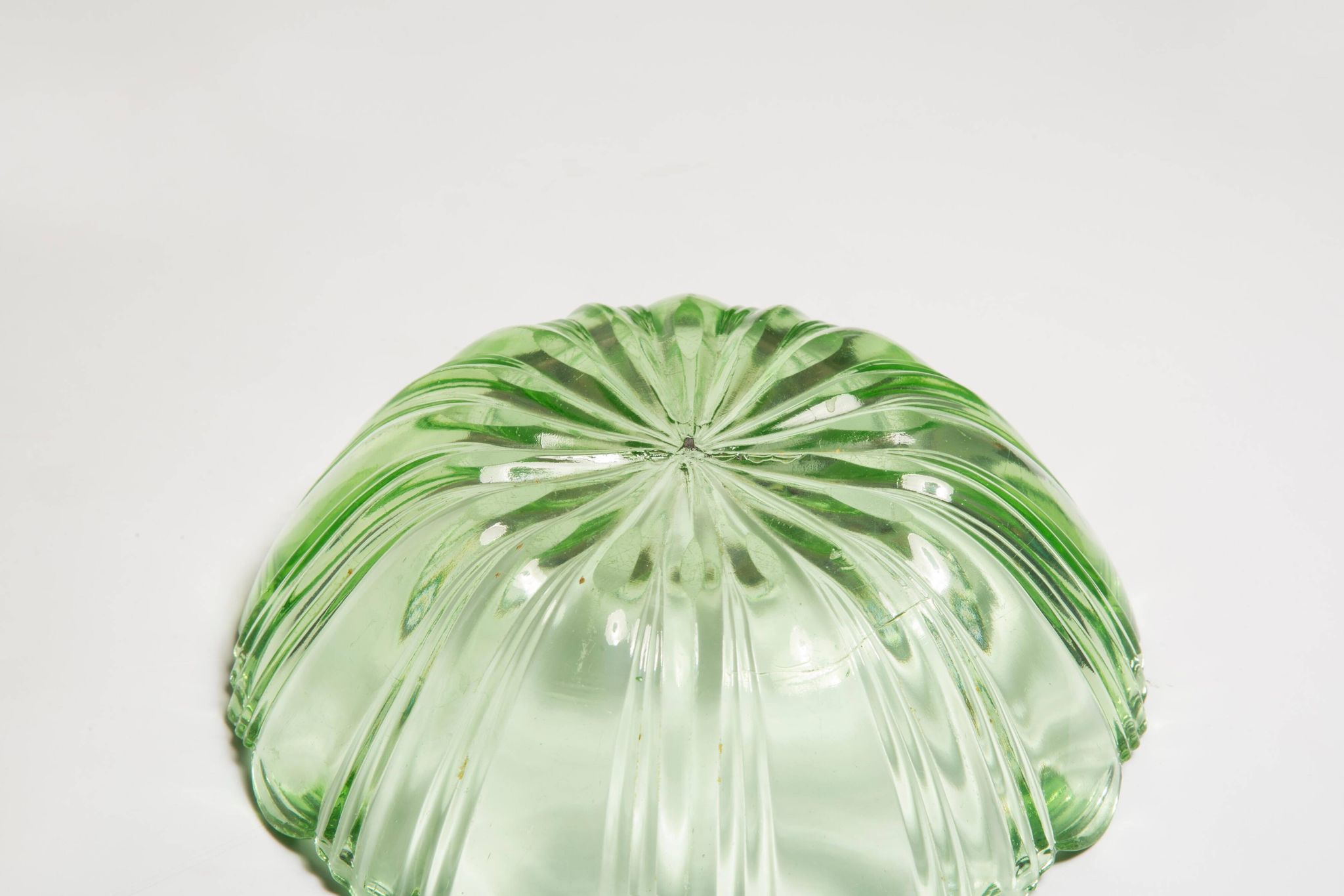 Vintage green decorative plate with flowers from the mid-century, Italy, 1960s.