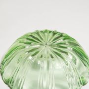 Vintage green decorative plate with flowers from the mid-century, Italy, 1960s.