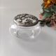 Glass and tin jewelry box
