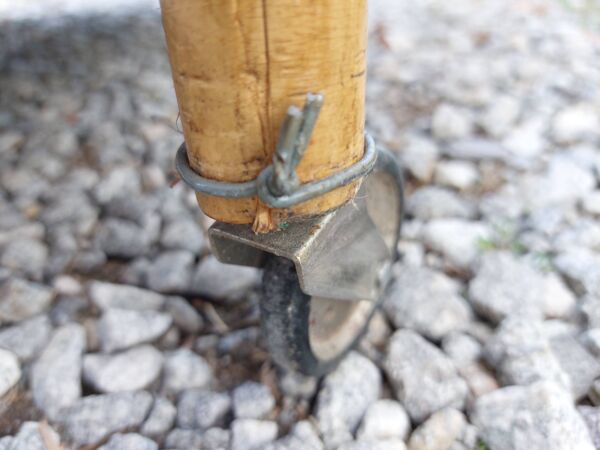 Desserte à roulettes en osier, console, vintage