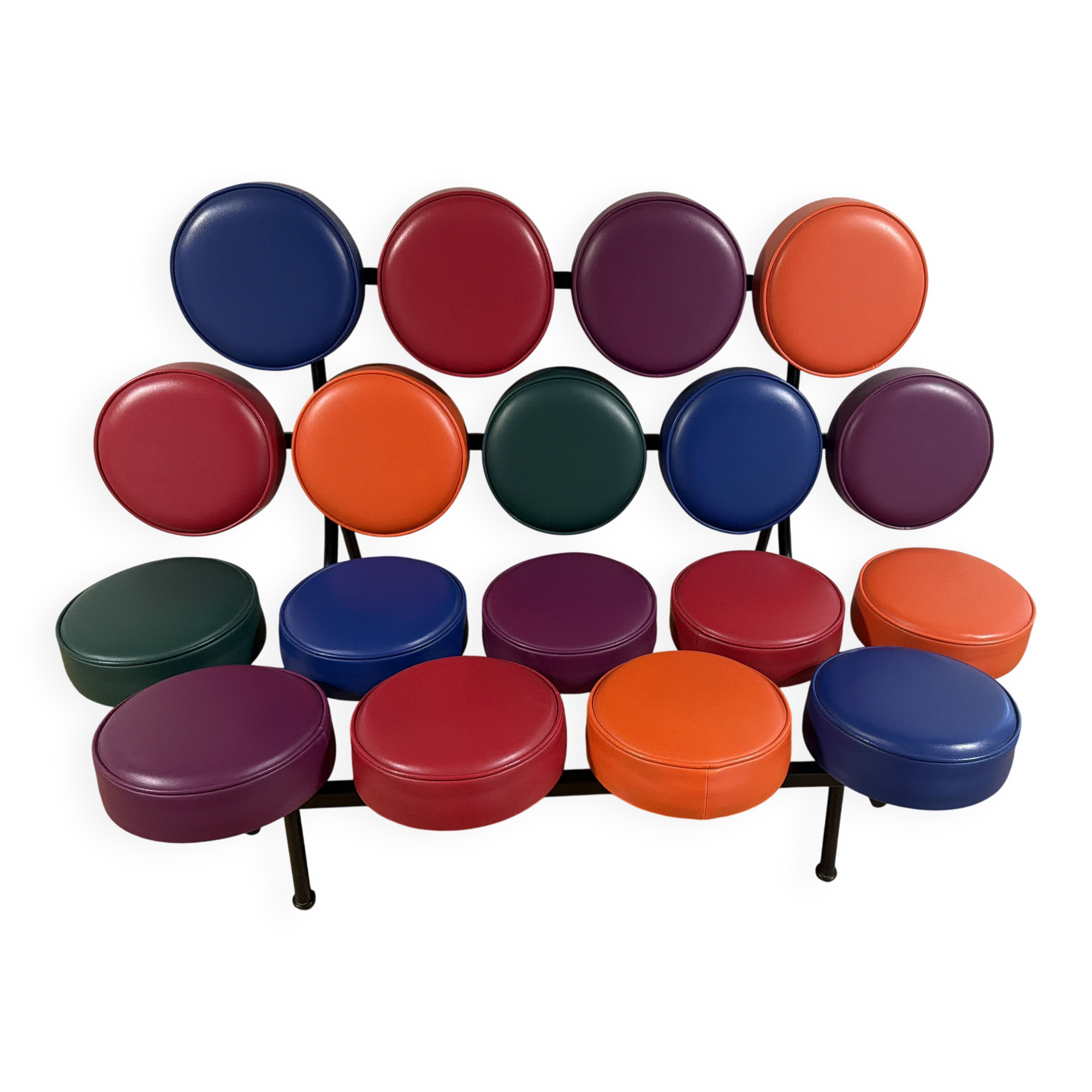 Marshmallow leather sofa by George Nelson for Vitra