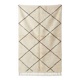 White Berber rug with black diamonds