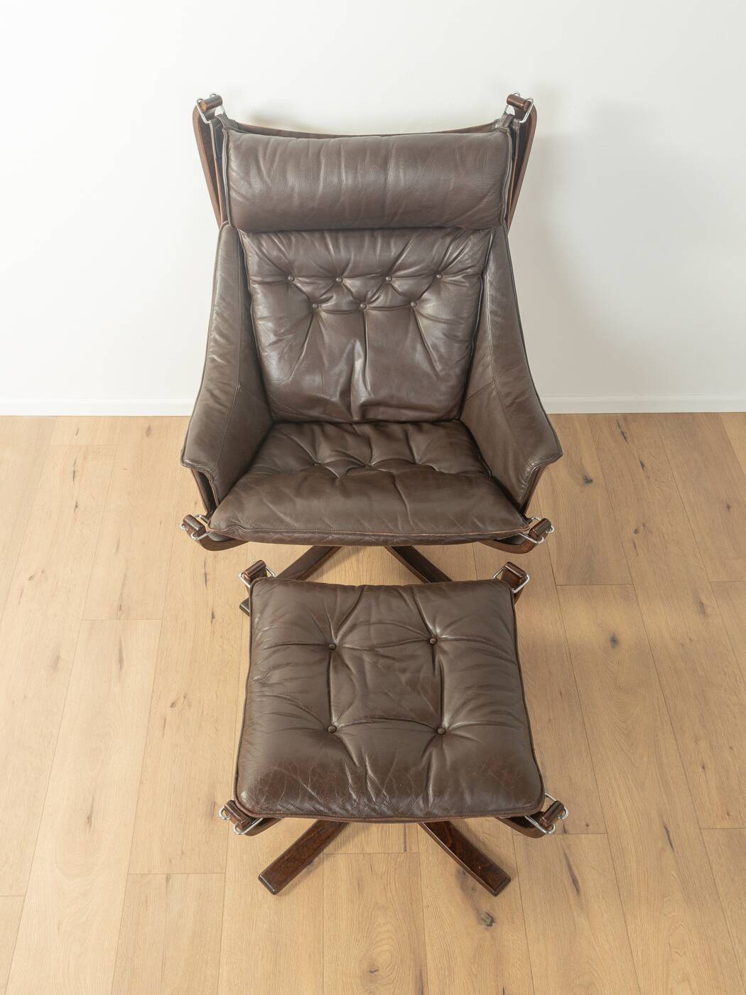 Falcon chair with footstool by Sigurd Ressell for Vatne Møbler