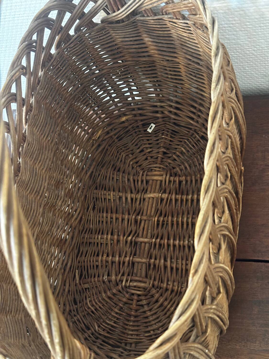 Vintage 1950s wicker basket