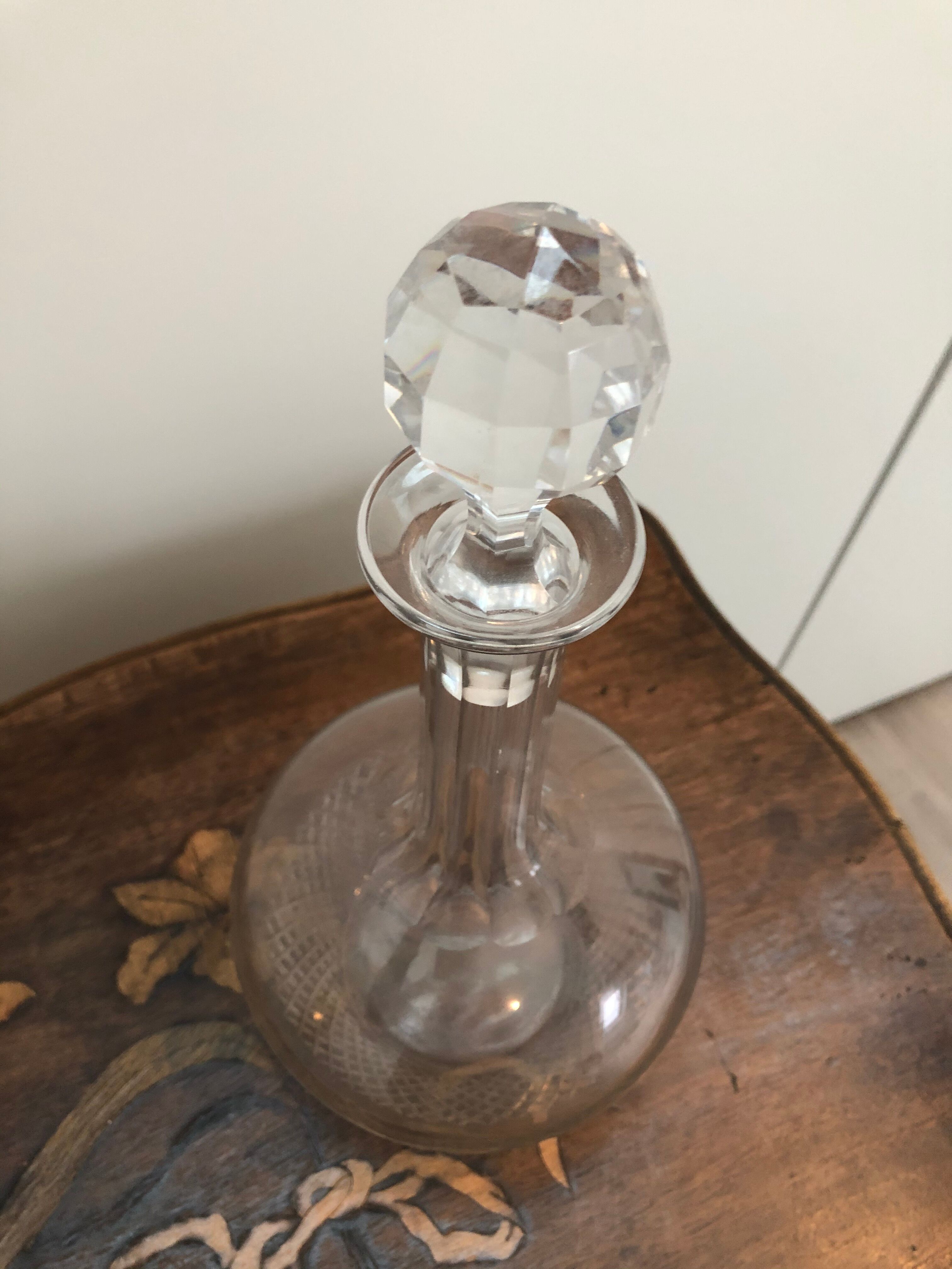 French carafe made of chiseled glass