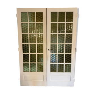 Double portes vitrage années 70