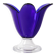 Cobalt Blue Vintage Glass Vase / Mid-century Tulip Flower Vase. Portugal