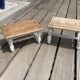Lot de 2 petits tabourets relookes maison de campagne