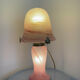 Vintage pink glass table lamp – Mushroom shade and base in