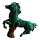 Green earthenware horse