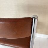 Chrome and leather chair