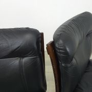 Vintage 1970s leather office armchair Scandinavian design