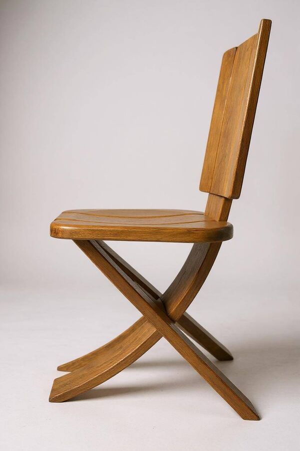 Lot de 4 chaises signées maison Seltz - 1960