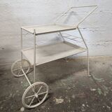 Perforated metal service trolley