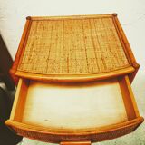 Vintage rattan bedside