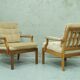Scandinavian teak & velvet living room set, 1960s