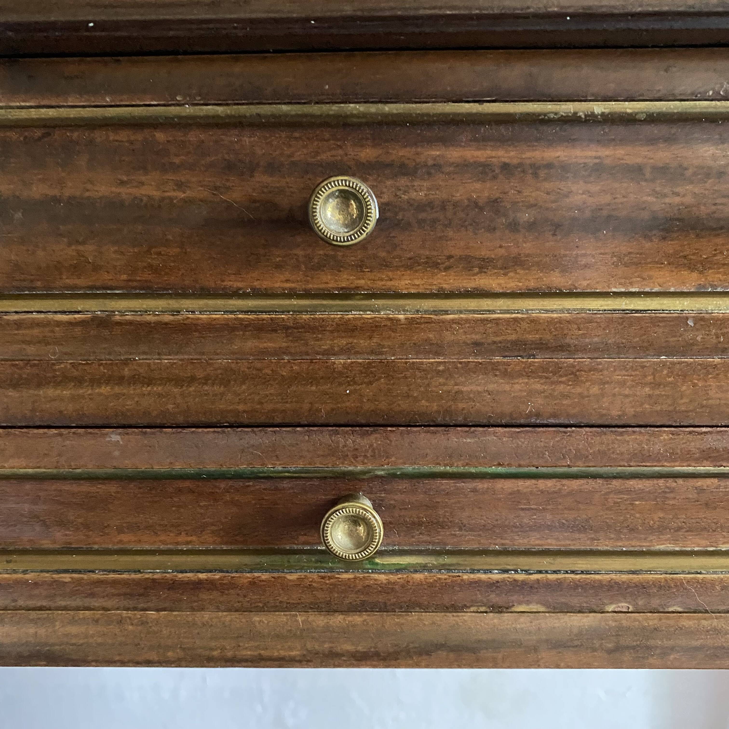 Dressing table, Louis XVI style mahogany side desk