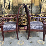 2 armchairs restoration with stock