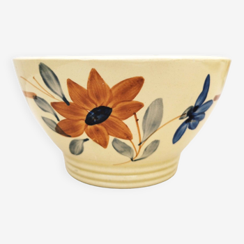 Bowl, earthenware flower decoration Digoin n°2