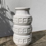 German white ceramic vase 1970 scheurich keramik white