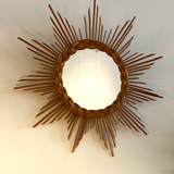 Rattan mirror
