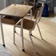 Antique school desk with chair