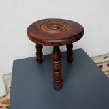Wooden tripod stool