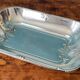 Dish, tray, centerpiece in silver metal