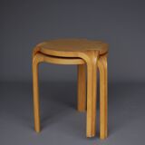 Model X600 Fan Leg Stools by Alvar Aalto for Artek, 1960s