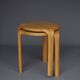 2 tabourets modèle X600 par Alvar Aalto pour Artek, 1960s