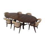 Baumann dining table and 6 Gondola chairs