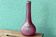 Blown soliflore vase in frosted glass, gold enameled