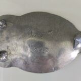 Owl empty pewter pocket signed Erve