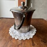Silver metal ice bucket