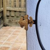 Entrance hall with black wrought iron mirror, renovated, 180 x 55 cm