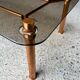 Table basse vintage cuivree 1950